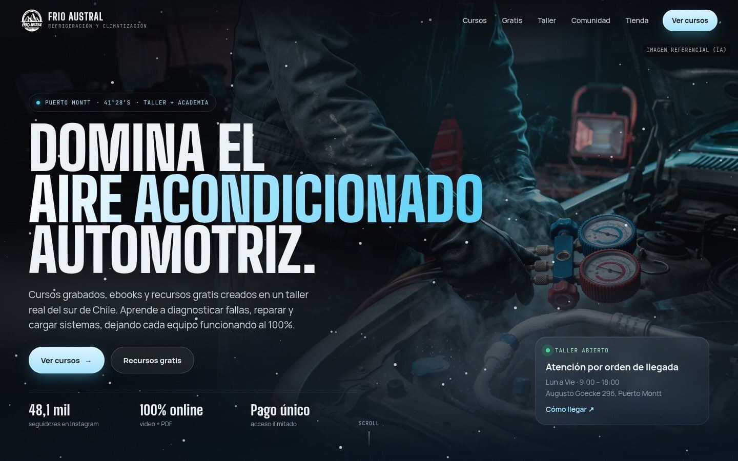 Sitio web de Frío Austral desarrollado por South Software