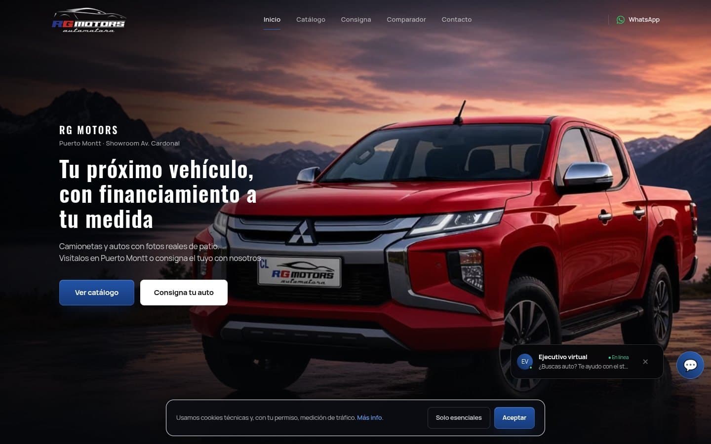 Sitio web de RG Motors Chile desarrollado por South Software